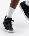 Black Woman Wearing Full Basketball Kit Mockup