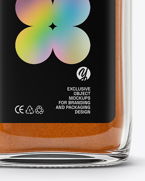 Glass Jar with Pumpkin Pie Spice Mockup