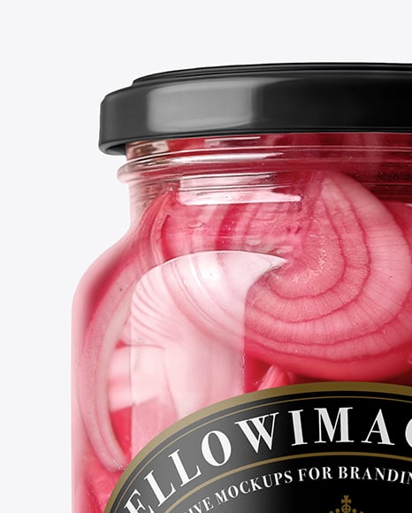 Canned Red Pickled Onions Mockup