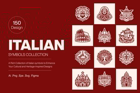 Italian Symbols Art Set - Creative Store