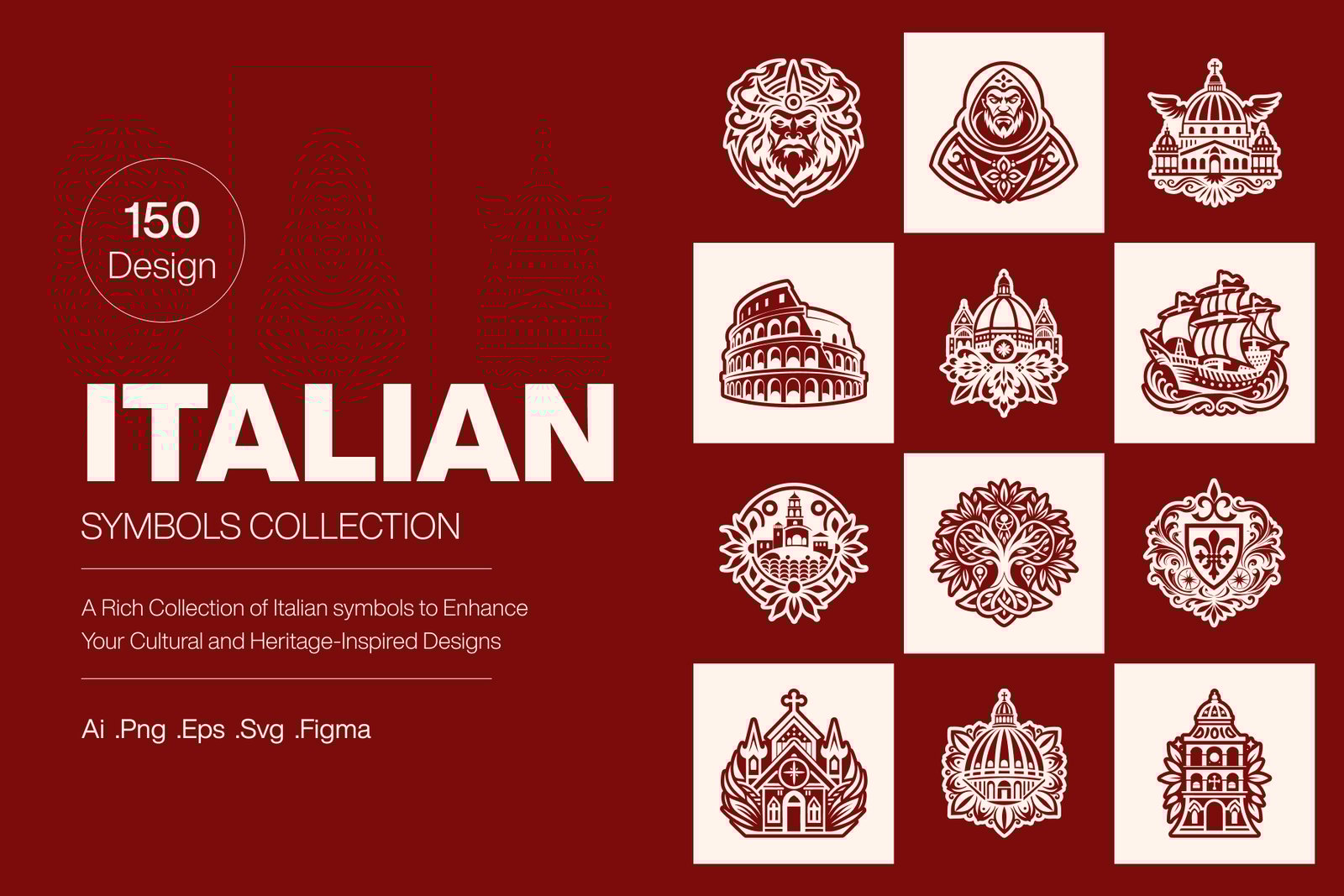 Italian Symbols Art Set