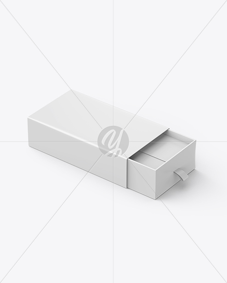 Slide Box Mockup – Half Side View