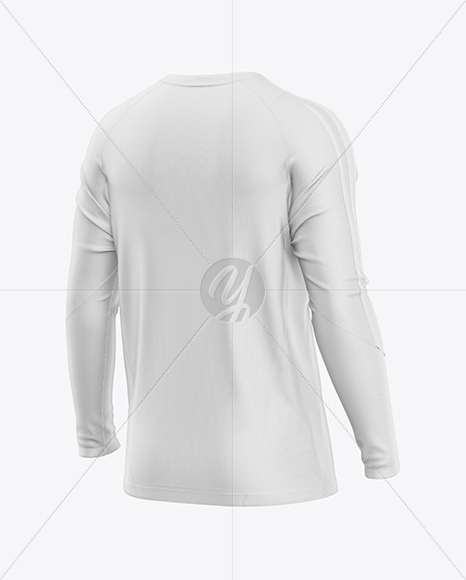 Training Short Sleeve Jersey Mockup - Back Half Side View