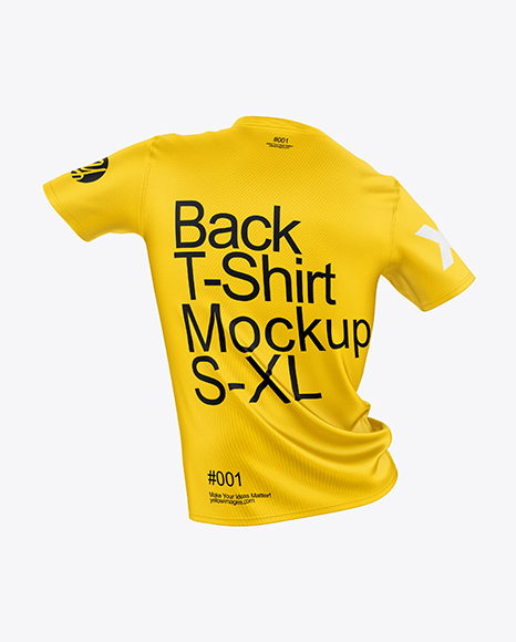 Crew Neck T-Shirt Mockup - Back View - Jersey t shirt mockup