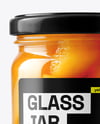 Clear Glass Jar with Canned Peach Mockup