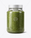 Plastic Jar with Dill Weed Spice Mockup