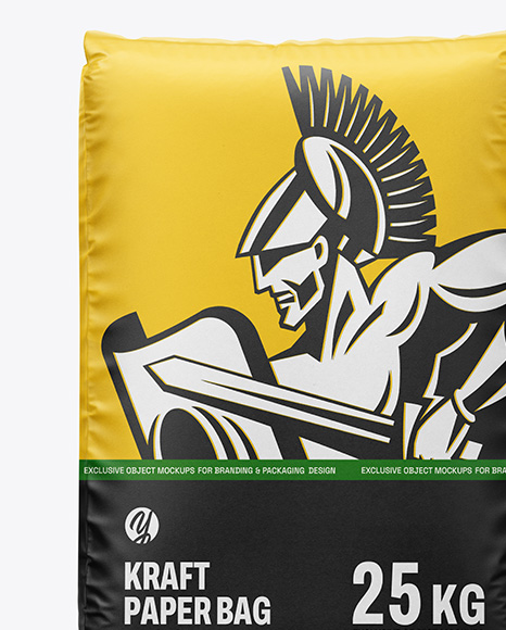 Kraft Paper Bag Mockup - Front View