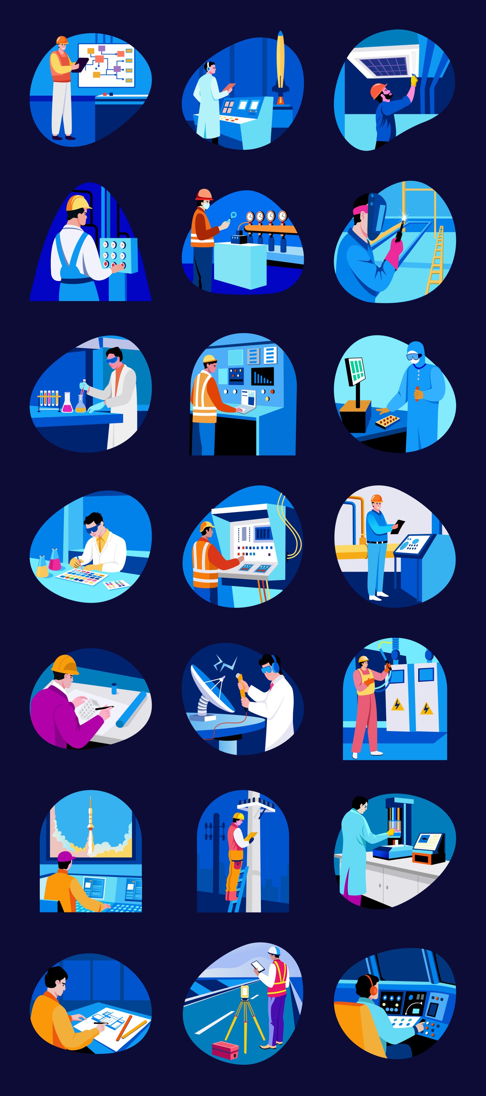 Engineering Illustration Art Set