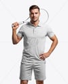 Man Wearing Tennis Uniform Mockup