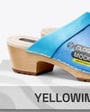 Pair of Clogs with Shoe Box Mockup