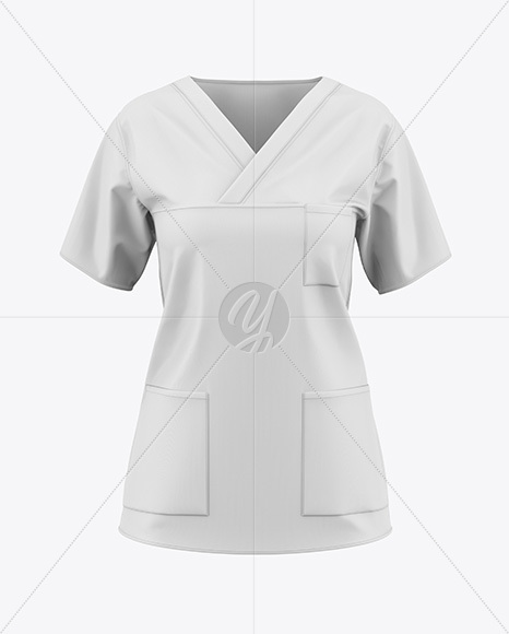Women's Medical Shirt Mockup - Front View