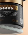 Two Matte Cosmetic Jars on the Glass Mockup