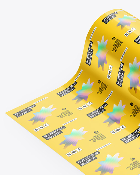 Glossy Film Roll Mockup