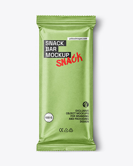 Kraft Paper Chocolate Bar Mockup