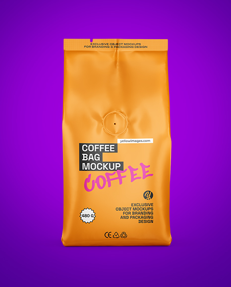 Matte Coffee Bag Mockup