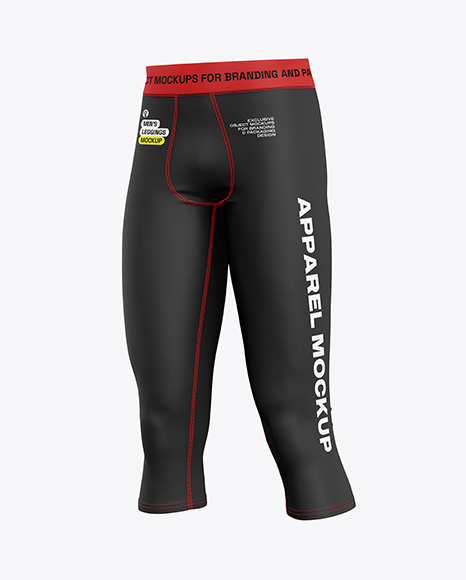 3 4 Men's Leggings Mockup - Flared pants mockup