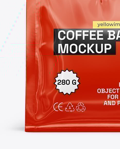 Glossy Coffee Package Mockup