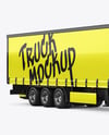 Semi Trailer Truck Mockup - Front Half Side View
