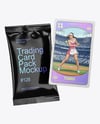 Glossy Trading Card Pack with Card Mockup