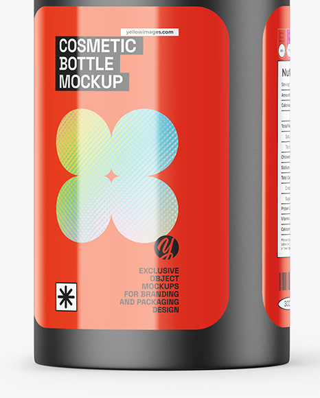 Cosmetic Bottle with Pump Mockup