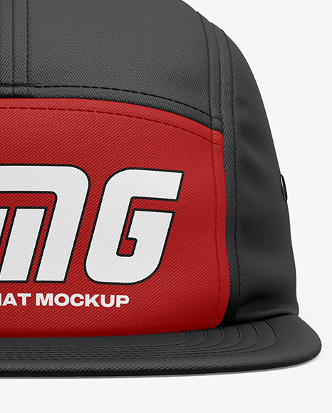 Five Panel Cap Mockup - Front View