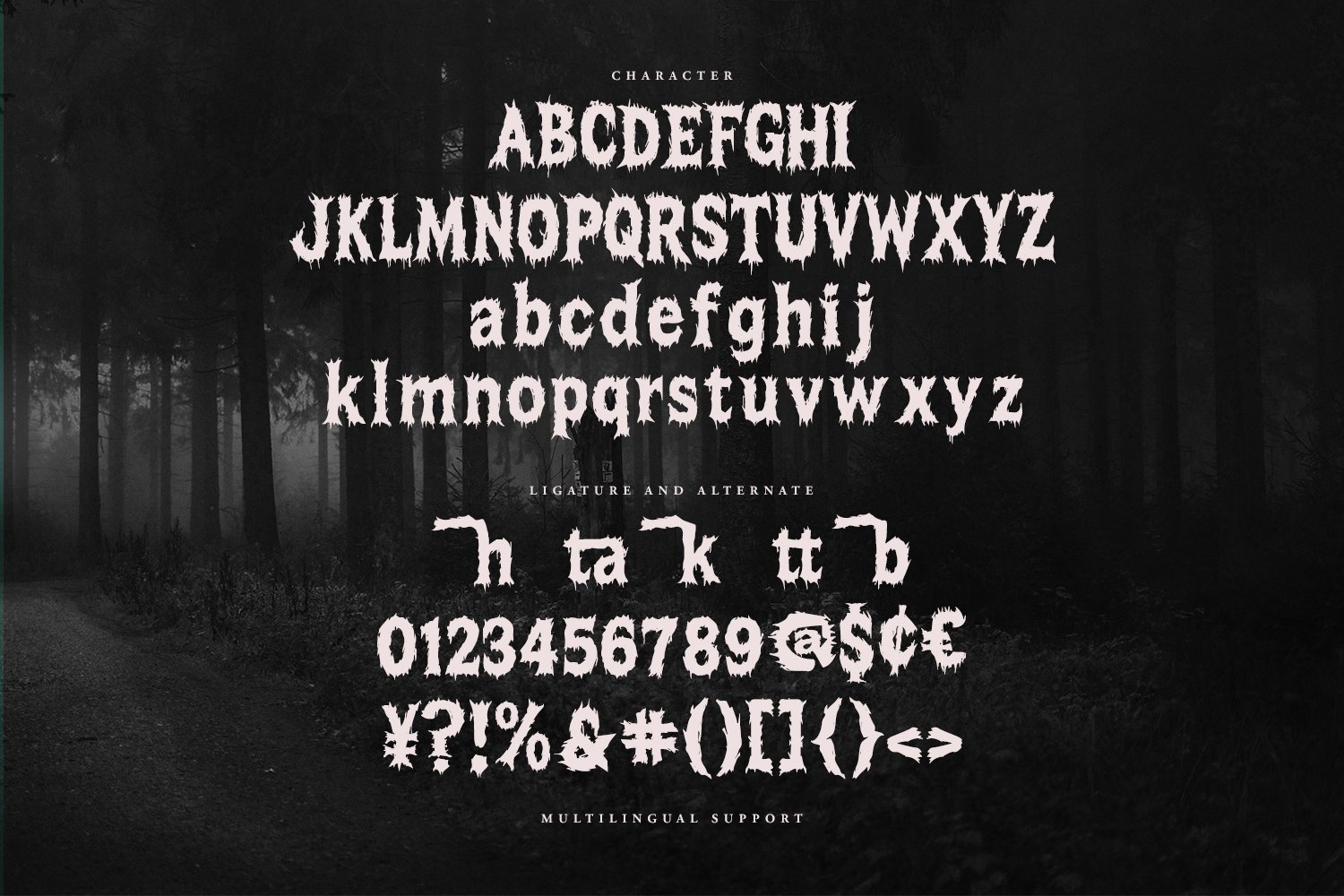 Cerinos Vorgre Brutal Horror Grunge Display Font