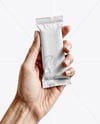 Matte Snack Bar in a Hand Mockup