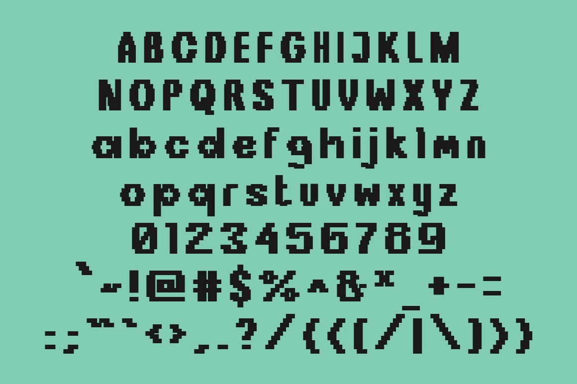 Overbit Bold &amp; Strong Edgy Y2K Pixel Font