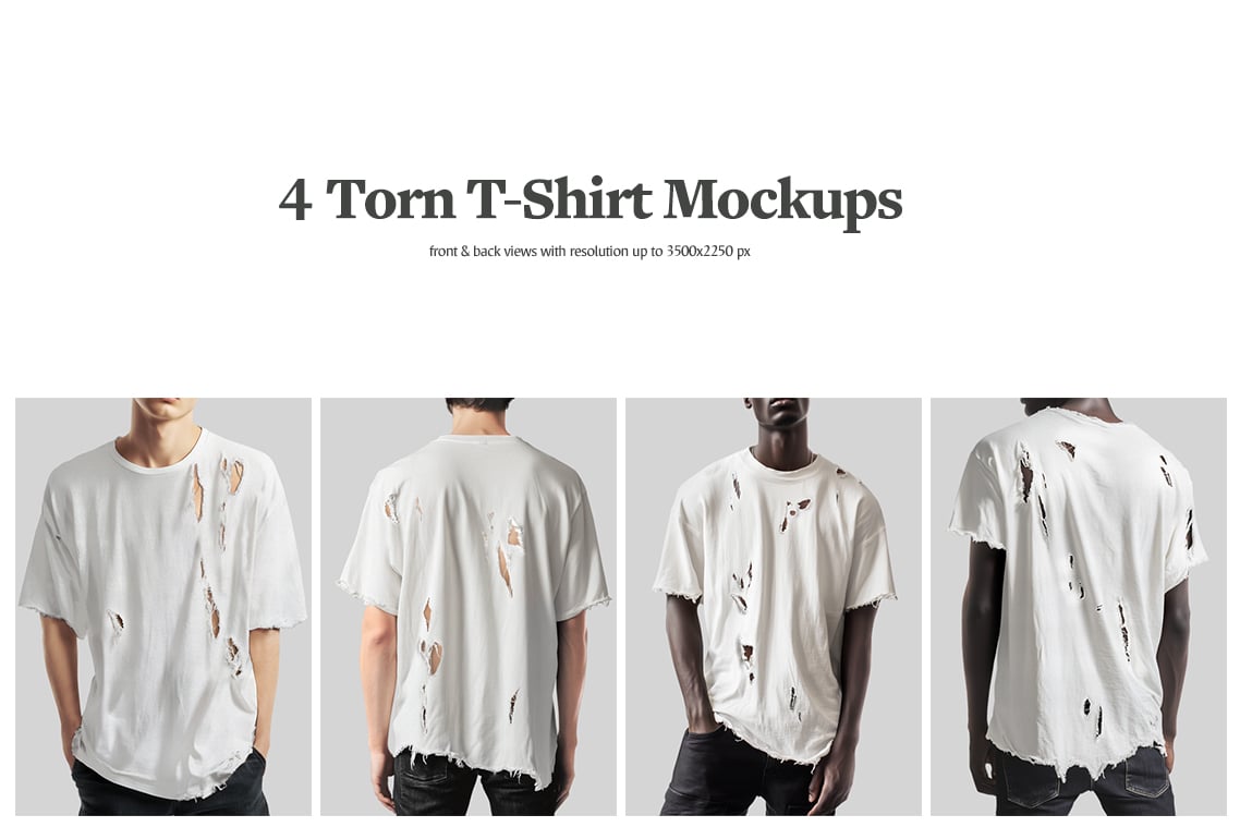 Torn T-shirt Mockups