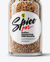 Glass Jar with Italian Seasoning Mockup