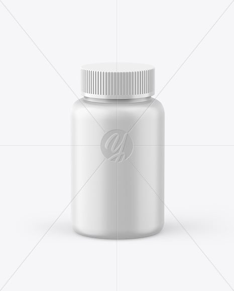 Matte Medicine Pill Bottle Mockup – High-Angle Shot