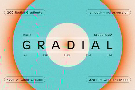 GRADIAL - 200 Radial Gradients - Design Elements