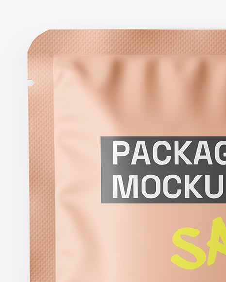 Matte Metallic Sachet Mockup