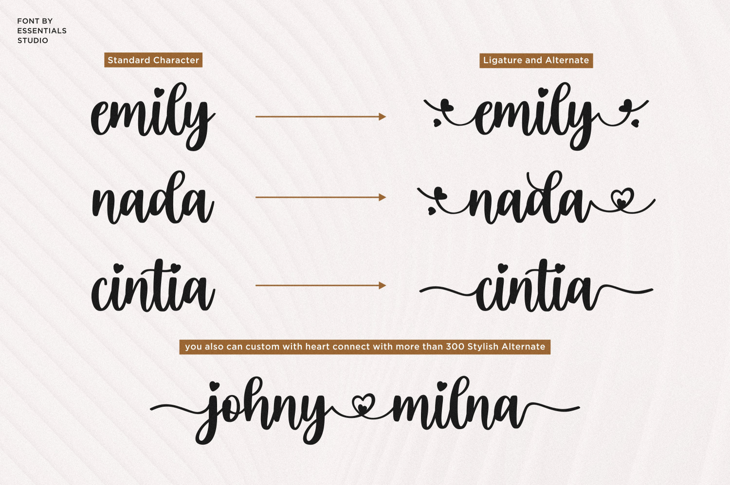 Eilysa Luise - Handwritten Heart Script Font