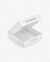 Opened Paper Box with Plastic Handle Mockup