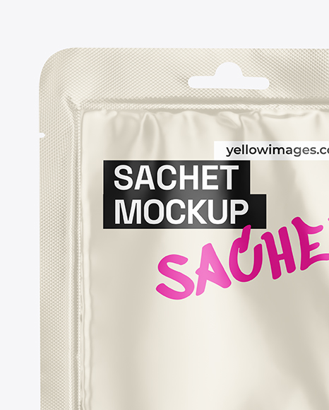 Glossy Sachet Mockup