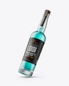 Tall Clear Glass Liquor Bottle Mockup