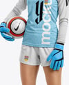 Female Soccer Goalkeeper Wearing Long Sleeve Jersey Mockup