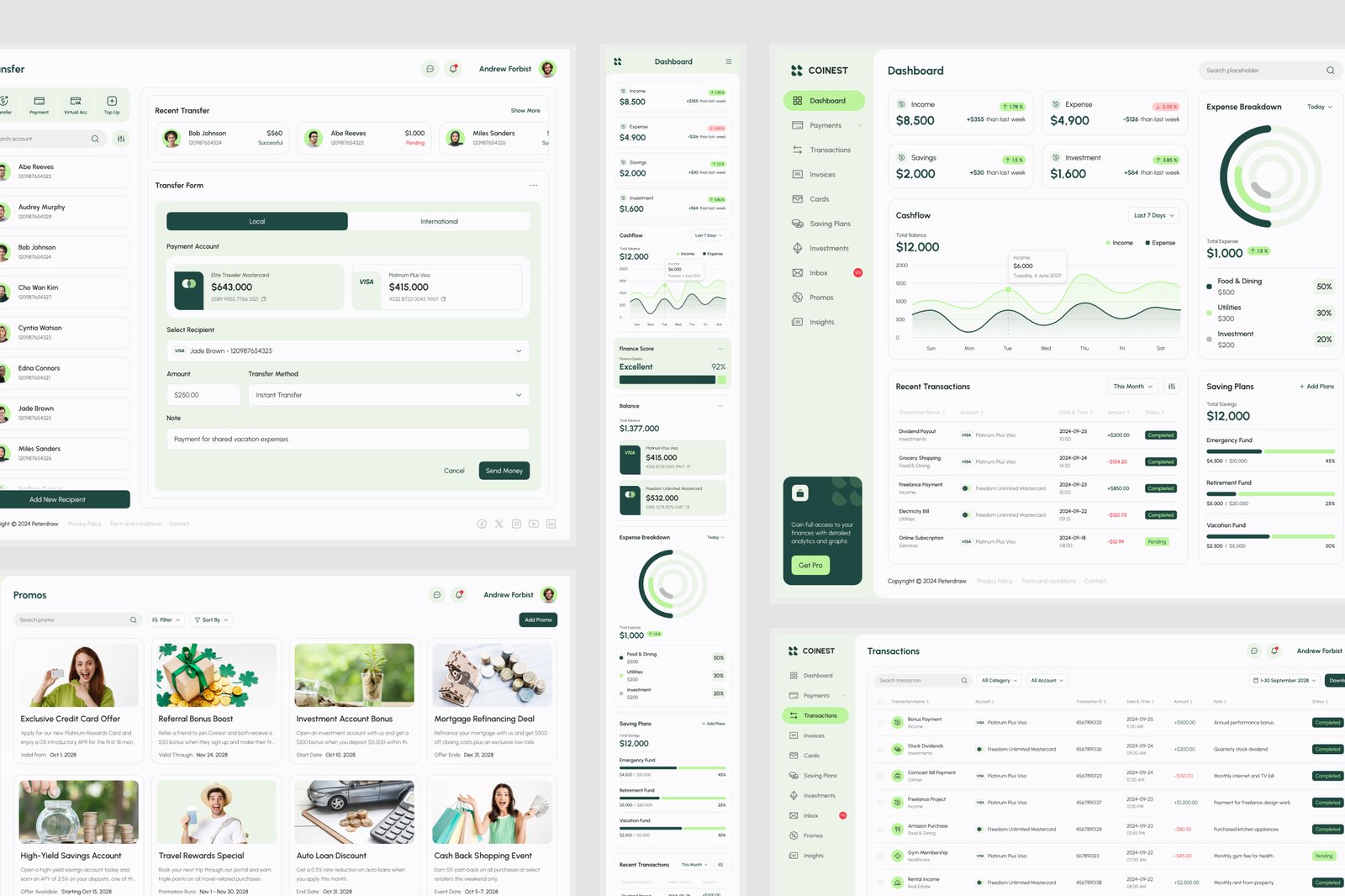 Coinest - Finance Management Dashboard