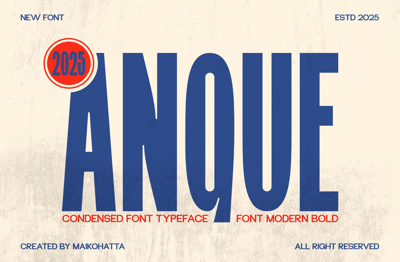 Anque – Modern Bold Condensed Font