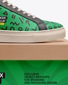 Single Sneaker on Shoe Box Mockup
