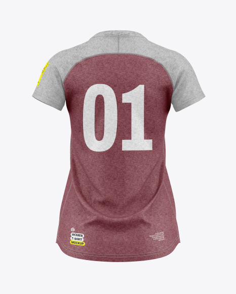 Heather T-Shirt Mockup - Back View