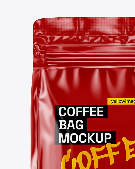 Glossy Coffee Bag Mockup