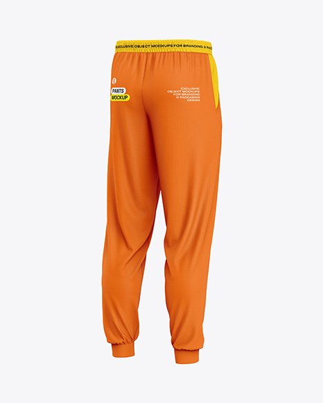 Men’s Pants Mockup - Back Half Side View