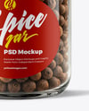 Glass Jar with Whole Allspice Mockup