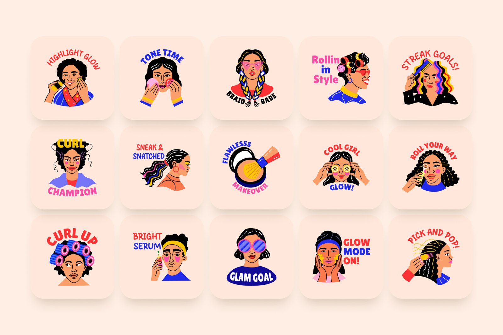Beauty Stickers Art Set