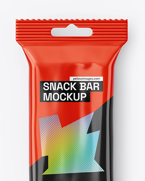 Glossy Snack Bar with Hang Tab Mockup