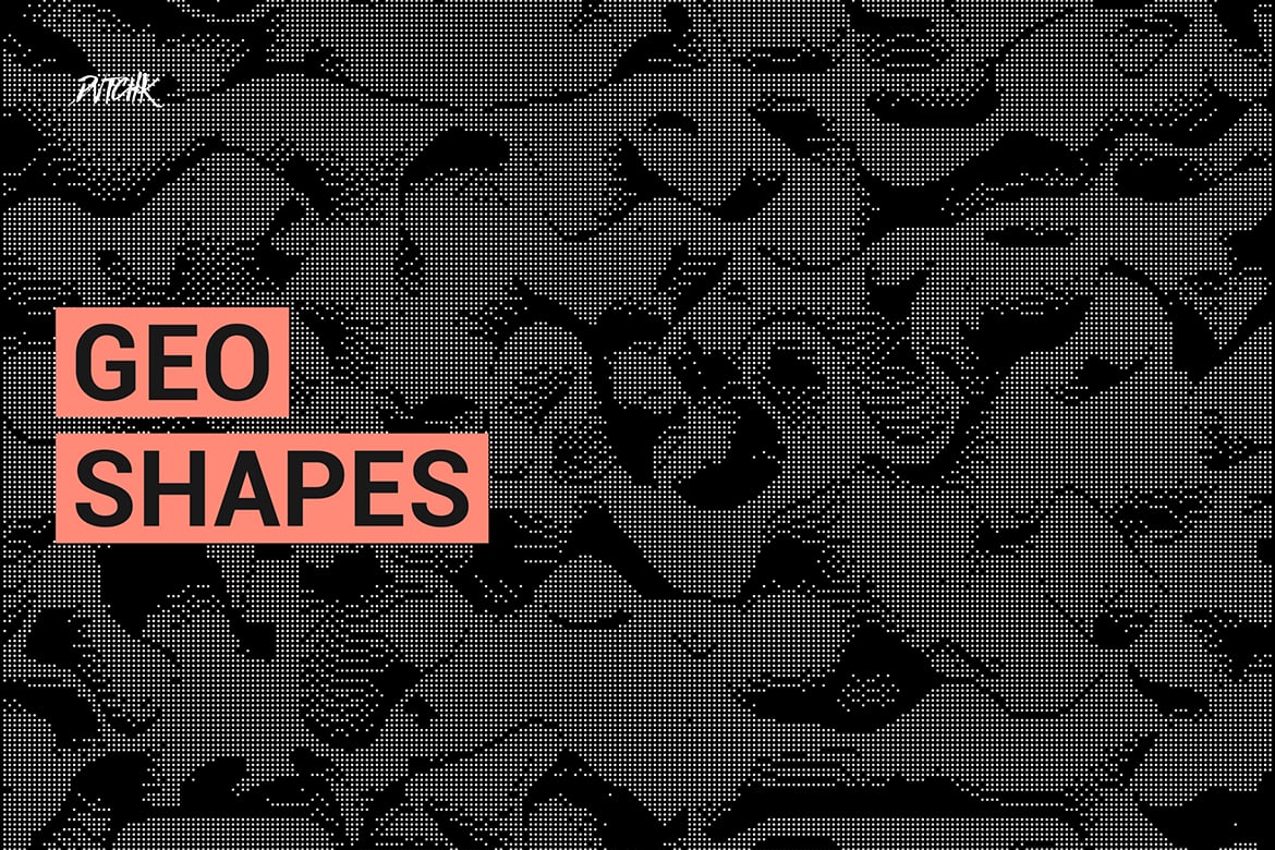 Black &amp; White Transparent Geometric Shapes | V02