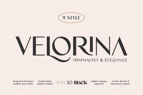 Velorina - Elegance Minimalist Font