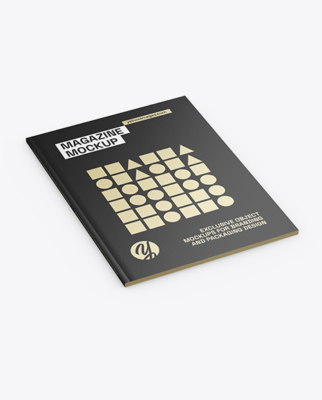 Magazine Mockup - Half Side View